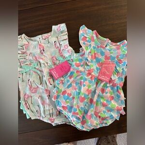 Rufflebutts Bubble Rompers NWT 12-18mo
